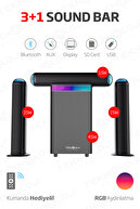 HP-TV01 3+1 Soundbar System System System Sertule HD HD Sound Cable RGB کابل 45W تقویت کننده 15WX3 Soundbar-thumb