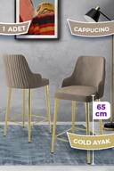 Cappuccino Chair Gold Plated Leg