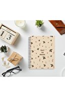 کتاب مدرسه مارپیچ A5 60 برگ 4 مجموعه 2 کارلی - 2 راه راه - با مضمون فصل-thumb