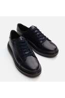 کفش راحتی مردانه آبی دریایی چرم طبیعی-thumb