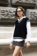 زن v -neck ژاکت-thumb