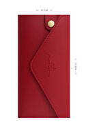 مدل پاکت محفظه سکه و کاغذ تلفن زومروت کیف پول زنانه قرمز-thumb