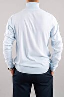 ژاکت بافتنی مردانه یقه اسلیم یقه نخی ژاکت بافتنی آبی بچه-thumb