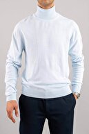 ژاکت بافتنی مردانه یقه اسلیم یقه نخی ژاکت بافتنی آبی بچه-thumb