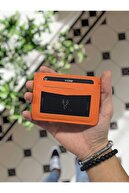 653 کاغذ چرمی اصلی کاغذ هویت کارت اعتباری کارت اعتباری کیف پول کیف پول چرمی نارنجی نپا-thumb