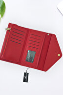 مدل پاکت محفظه سکه و کاغذ تلفن زومروت کیف پول زنانه قرمز-thumb