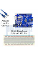 ست استارتر Uno R3 (Ch340) مجموعه فوق العاده ایده آل ---thumb