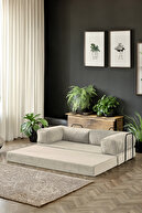 مبل تخت خواب شوی 90x200 لگوم، صندلی استراحت، صندلی فعالیت، کرم 90x200-thumb