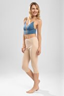 رنگ پوست لباس زیر جوراب شلواری نخی شانه دار کاپری زنانه تا زیر زانو-thumb