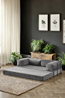 کاناپه تخت خواب شوی بلند 90x200 Legoom، آرامش، صندلی فعالیت، خاکستری 90x200-thumb