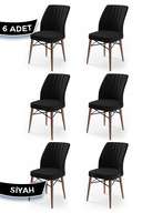 Chair Black Feet Walnut