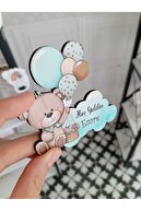 مگنت کادویی چوبی با فیگور خرس با بولون 10 عدد-thumb