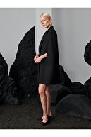 کت شنل شیک طرح ویژه کرپ ساتن براق - مشکی-thumb