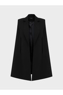 کت شنل شیک طرح ویژه کرپ ساتن براق - مشکی-thumb