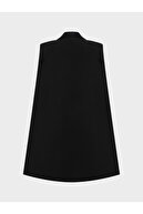 کت شنل شیک طرح ویژه کرپ ساتن براق - مشکی-thumb