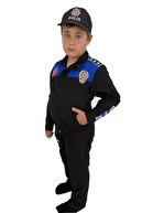 DEHAMODA Çocuk Montlu Mavi Toplum Destekli Polis Kıyafeti Çocuk Polis Kostümü