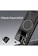 محافظ لنز دوربین پایه محافظ Magsafe Samsung Galaxy A35 سازگار با پوشش مخزن رنگارنگ-thumb