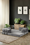 کاناپه تخت خواب شوی بلند 90x200 Legoom، آرامش، صندلی فعالیت، خاکستری 90x200-thumb