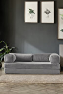 کاناپه تخت خواب شوی بلند 90x200 Legoom، آرامش، صندلی فعالیت، خاکستری 90x200-thumb