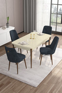Table Cream Feet Walnut Chair Anthracite