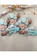 مگنت کادویی چوبی با فیگور خرس با بولون 10 عدد-thumb