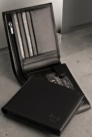 Plain Black Leather