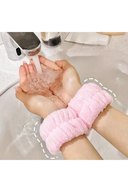 دستبند صورتی مخمل خواب دار + آرایش و تنظیم نوار حمام-thumb