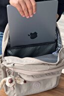 کوله پشتی شیر قهوه Crinkle پارچه سفارشی ضد آب لپ تاپ کلینکر کوله پشتی مسافرتی-thumb