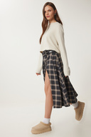 دامن بافندگی قوس دار آنتراسیت mink lns0015-thumb