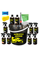 ست تعمیر و نگهداری 15 تکه تمیز کردن خودرو، تمیز کردن دقیق، پولیش سریع، تمیز کردن لبه، رایحه خودرو-thumb