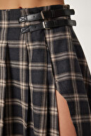 دامن بافندگی قوس دار آنتراسیت mink lns0015-thumb