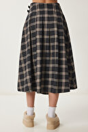 دامن بافندگی قوس دار آنتراسیت mink lns0015-thumb