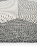 Grande 03 فرش بالکن خاکستری فرش الگوی هندسی در حال اجرا خوب است-thumb