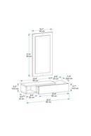 کشو آینه ای دیواری وین با کشو و قفسه، کاج اقیانوس اطلس و سفید - Vien-thumb