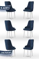 Chair Navy Blue Legs White