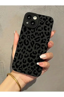 iPhone 13-14 سازگار با مات سیاه پلنگ الگوی الگوی بر روی دوربین نرم مقاوم در برابر پوشش محافظت شده-thumb