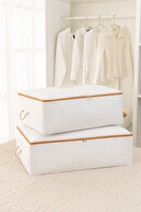 White - Beige Printed