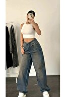 برفی آبی شستشوی برفی به تفصیل مقدار زیادی شلوار جین شلوار جین راحت و شلوار زنانه شلوار زنانه-thumb