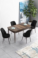 Table Black Marble Chairs Black