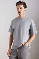 تی شرت مردانه Jett با بافت غیررسمی 100% پنبه ارگانیک با بافت خاکستری-thumb