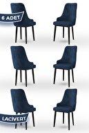 Chair Navy Blue Legs Black