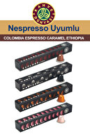 سلیقه قهوه کپسول Nespresso مجموعه کلمبیا کارامل اسپرسو اتیوپی 4x10-thumb