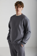 سویشرت خاکستری تناسب معمولی از پنبه ارگانیک گرم بافتنی مردانه آدامز با داخل پشمی-thumb