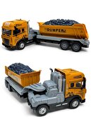 KLX800-246 Friction Lighted Musical 1:24 Trailer Trailer Dump Truck-thumb