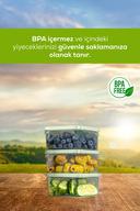 بسته بندی 12 عددی 350 میلی لیتری یخچال فریزر سازمان دهنده مایکروویو و فریزر ظرف مناسب نگهداری نعنا-thumb