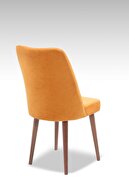 Mymassa Polo Sandalye Sarı - Ahşap Ceviz Ayak - Mutfak Sandalyesi