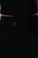 فیت مشکی فاق بلند جوراب شلواری ورزشی ساده نخی با کمر بسته بندی Z6327az25sp-thumb