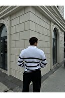 ژاکت بافتنی یقه نیمه زیپ دار مردانه-thumb