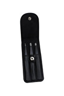 ست حرفه ای 3 عدد موچین با کیف چرمی-thumb