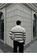 ژاکت بافتنی یقه نیمه زیپ دار مردانه-thumb